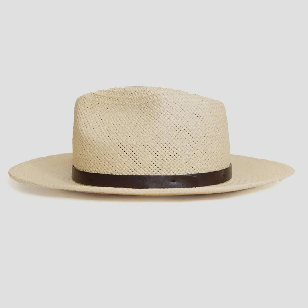 Moderne Minimalistisk Strå Fedora Hatt – Kaffe | Luvikno