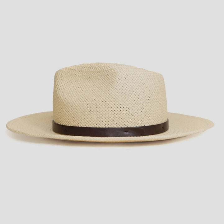 Moderne Minimalistisk Strå Fedora Hatt – Kaffe | Luvikno