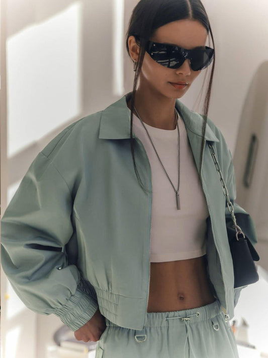 Luvik | Veste courte verte à la mode