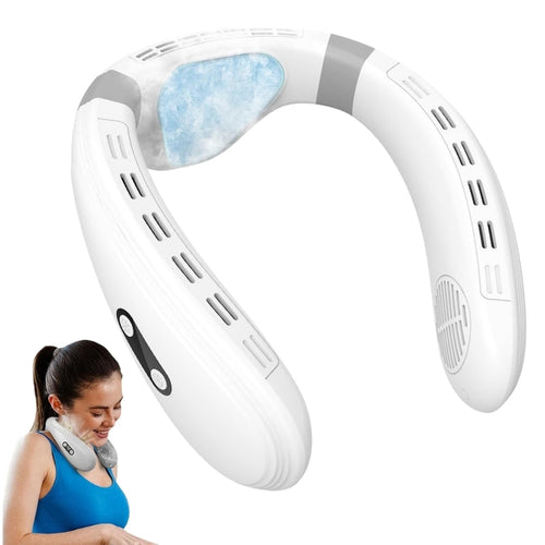 Dual-Cooling Neck Fan med 5200mAh Batteri & Kjøleplate | Luvikno