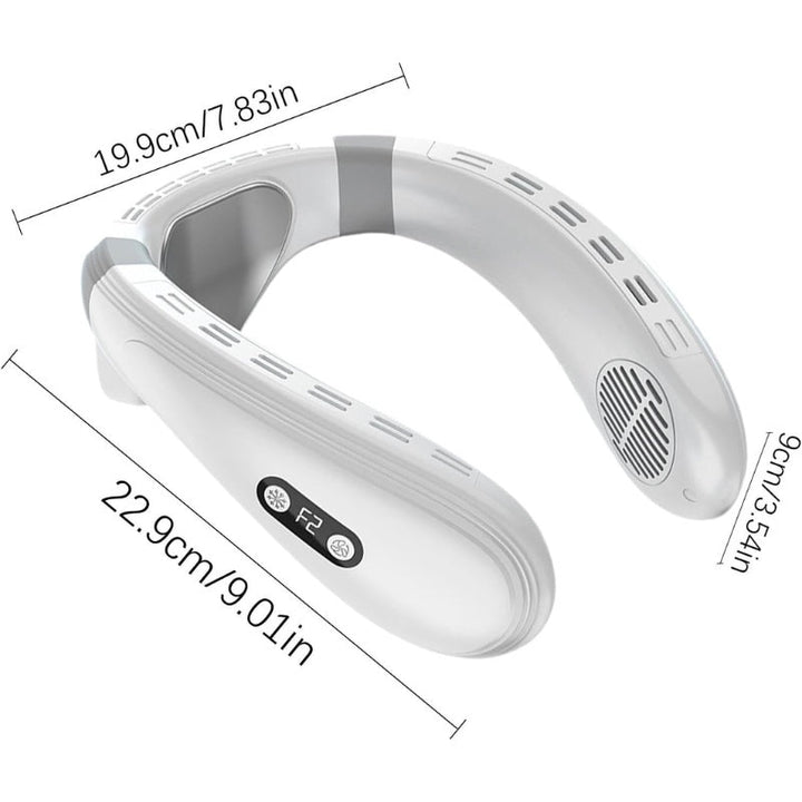 Dual-Cooling Neck Fan med 5200mAh Batteri & Kjøleplate | Luvikno