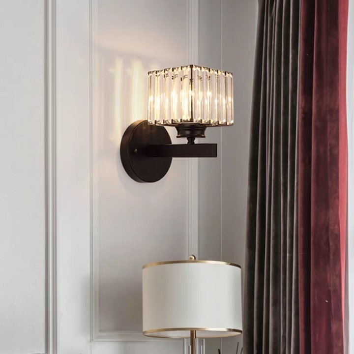 Krystallglass Vegglampe med Moderne Arm Design Luvikno