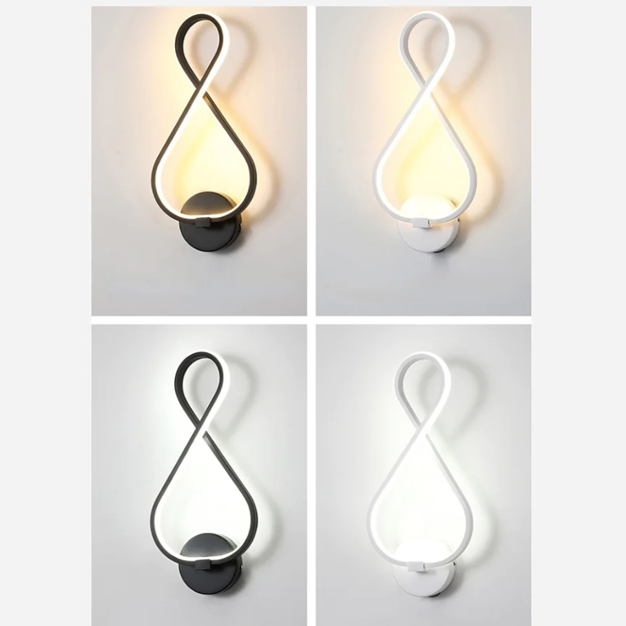 ÉclatHarmonieux – Elegant Vegglampe for en Avslappende Atmosfære Luvikno