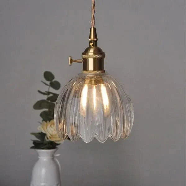 Luvikno | Glass Flower Pendant Light – Japansk stil