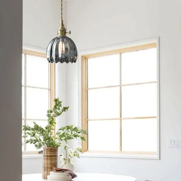 Luvikno | Glass Flower Pendant Light – Japansk stil