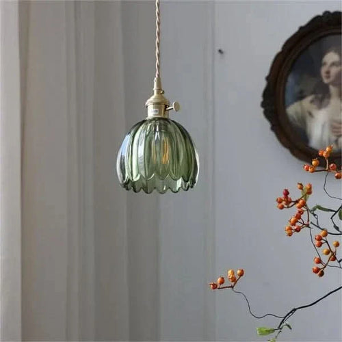 Luvikno | Glass Flower Pendant Light – Japansk stil