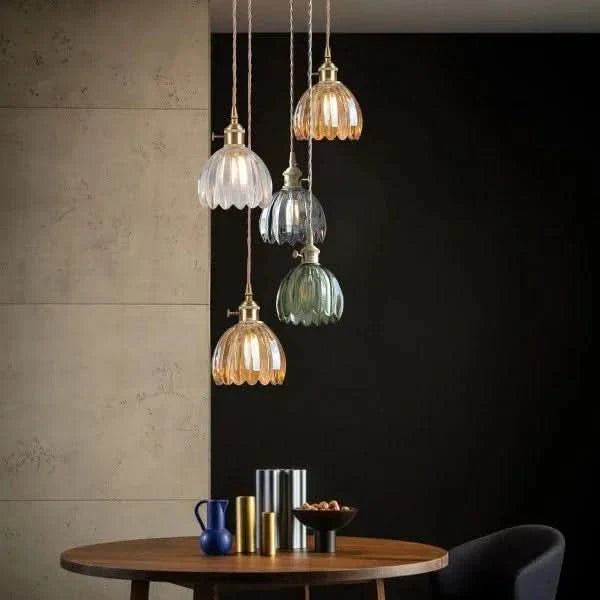 Luvikno | Glass Flower Pendant Light – Japansk stil