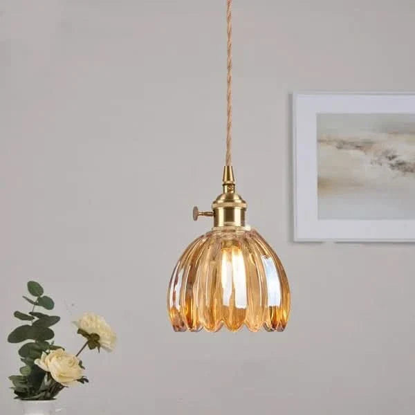 Luvikno | Glass Flower Pendant Light – Japansk stil