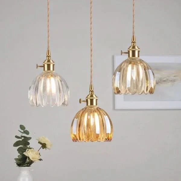 Luvikno | Glass Flower Pendant Light – Japansk stil