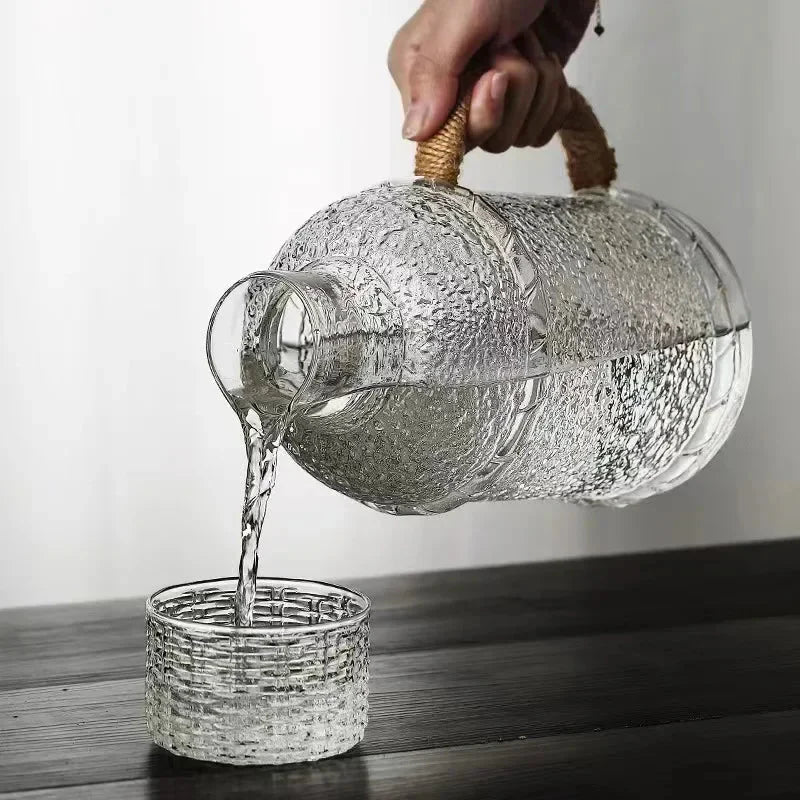 Japansk stil forsterket glass vannkanne husholdningsvannkanne | Luvikno