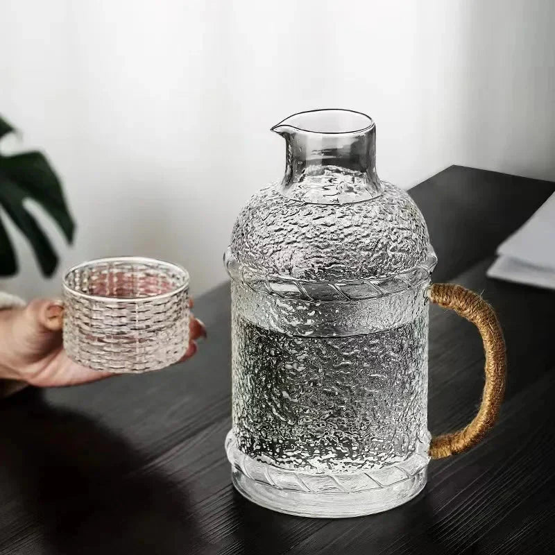 Japansk stil forsterket glass vannkanne husholdningsvannkanne | Luvikno