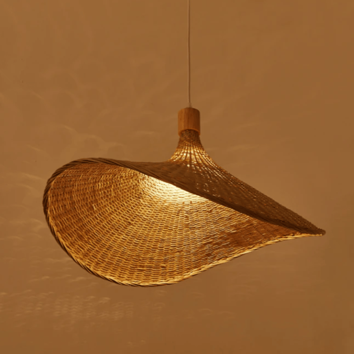 Naturlig Rattan Pendellampe | Rustikk Belysning for Stue og Spiserom | Håndlaget Design | Luvikno
