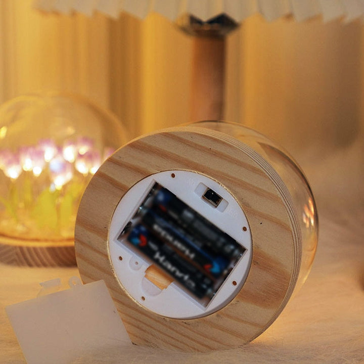 Tulip Nattlys LED på Batterier – Beroligende Trådløst Lys for Soverom og Barnerom | Luvikno