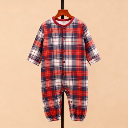 Luvik | Mukavat Ruudulliset Napit Edessä Yöasu Setit Jouluksi