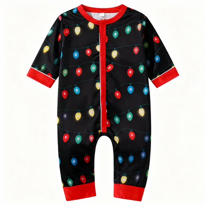 Luvik | Loma perhe nappikiinnitys satiininen joulupajama-setti