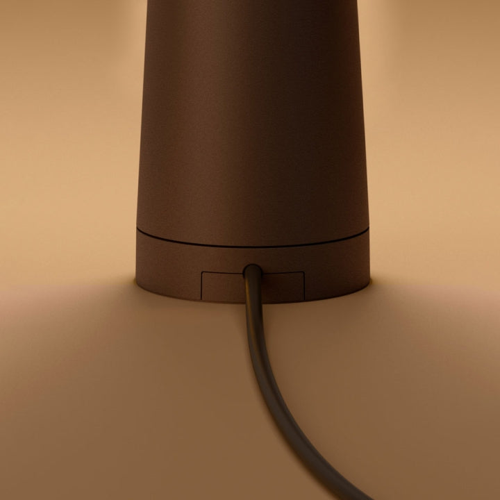 Luvikno | Skulpturell Bordlampe Trådløs LED Lampe Solid Aluminiums 10000mAh Batteri 3-Nivå Dimming CRI 90 USB-C Ladekontakt Varm Hvit 2700K