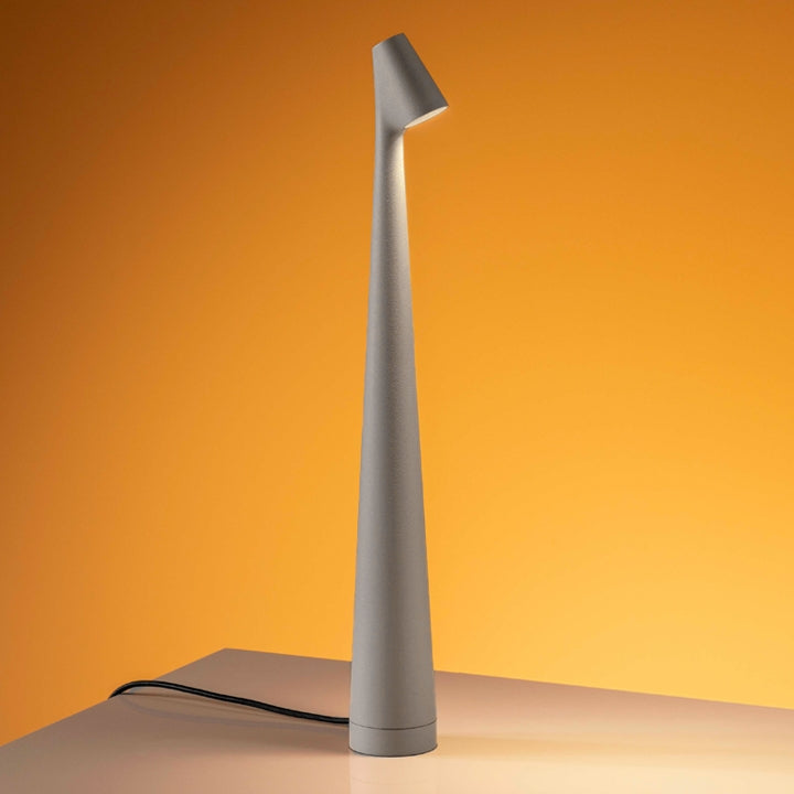 Luvikno | Skulpturell Bordlampe Trådløs LED Lampe Solid Aluminiums 10000mAh Batteri 3-Nivå Dimming CRI 90 USB-C Ladekontakt Varm Hvit 2700K