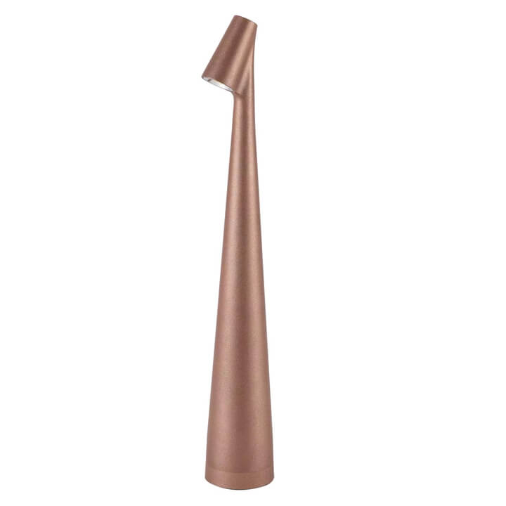 Luvikno | Skulpturell Bordlampe Trådløs LED Lampe Solid Aluminiums 10000mAh Batteri 3-Nivå Dimming CRI 90 USB-C Ladekontakt Varm Hvit 2700K
