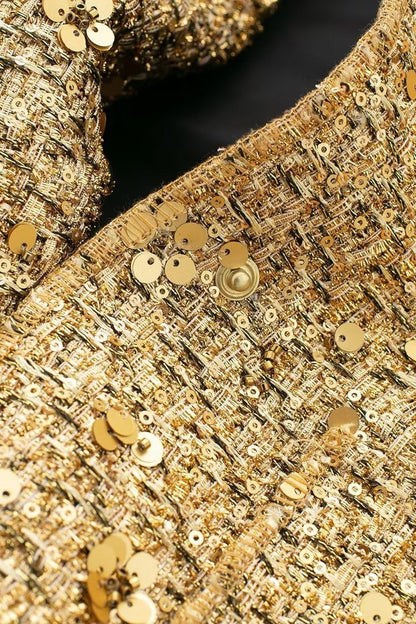 Luvik | Kaulukset Metalliset Pailleteilla Takki