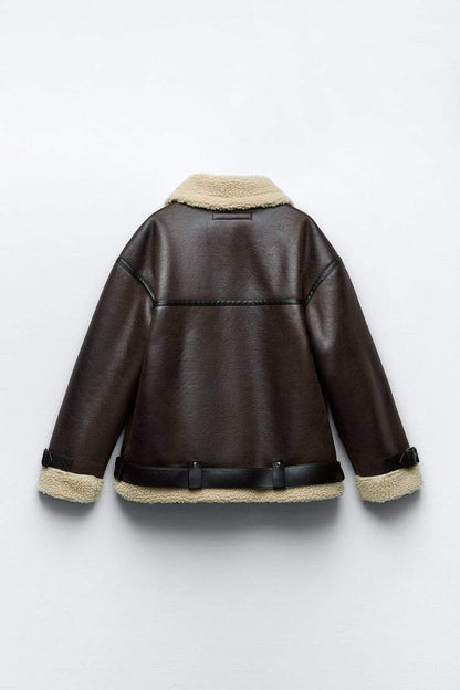 Braun Lederjacke