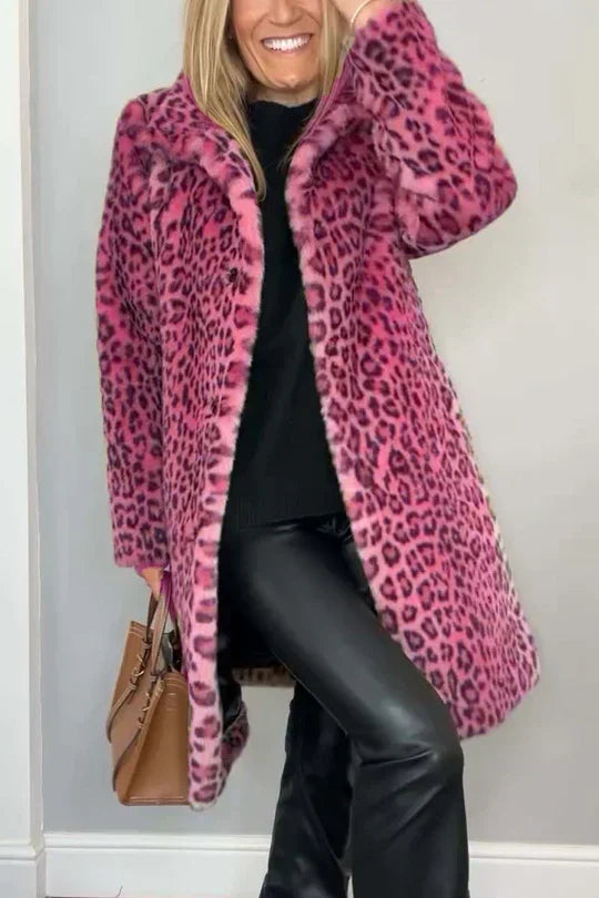 Luvik | Klassisk vinterjakke for kvinner med leopardmønster