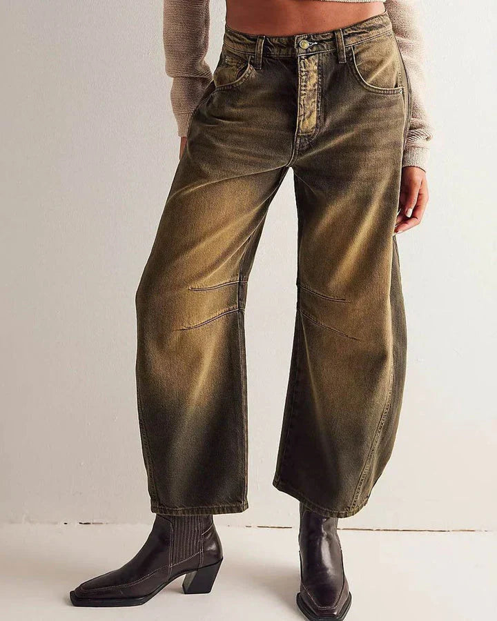 Luvik | Keskikorkeat tynnyrific jeansit naisille