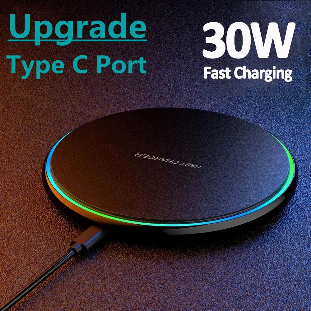 Luvikno | 30W WIRELESS FAST CHARGER FOR IPHONE & OTHER DEVICES | INDUCTION CHARGER