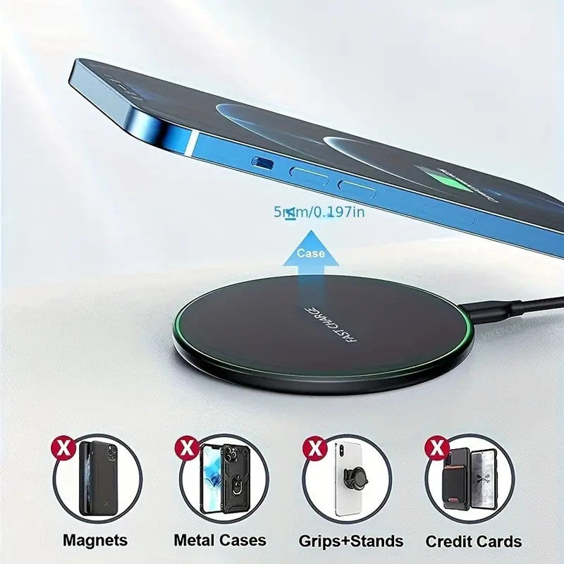 Luvikno | 30W WIRELESS FAST CHARGER FOR IPHONE & OTHER DEVICES | INDUCTION CHARGER