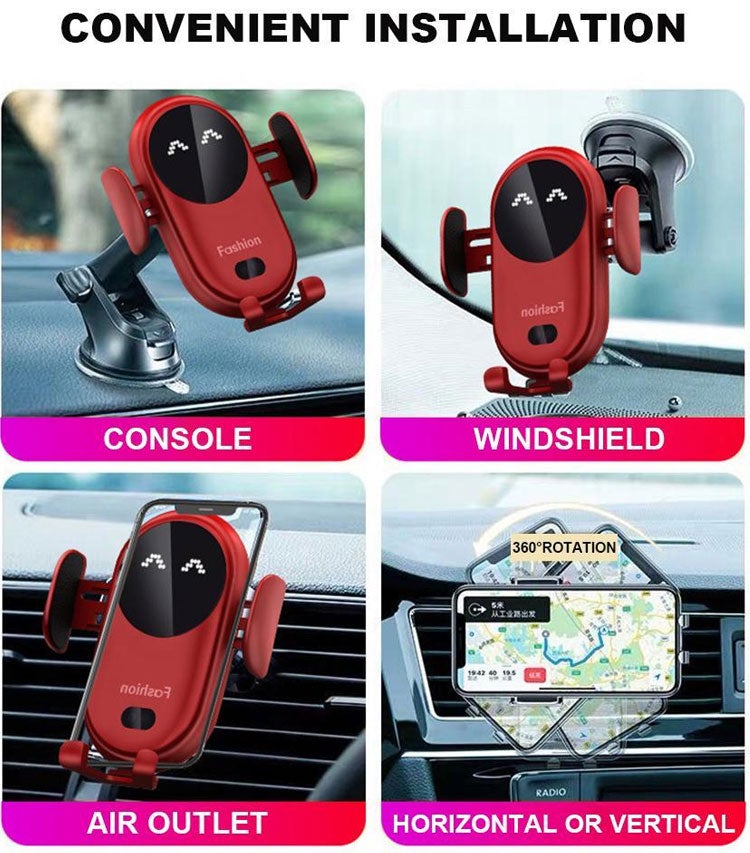 Smart Wireless Auto-Sensing Auto Håndholdt Holders Lader | Luvikno