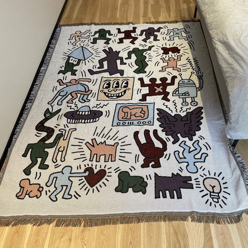 Keith Haring Puslespill-Throw Teppe Luvikno