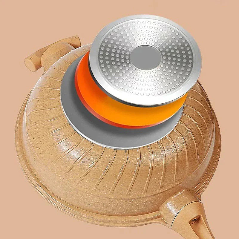 Luvikno | Multifunksjonell Wokpanne med Non-Stick Belegg - CookFlex