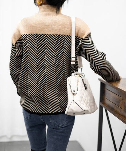 Luvik | Retro Värilohko Puolikaulusneule