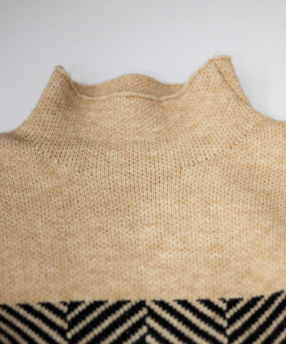 Luvik | Retro Värilohko Puolikaulusneule