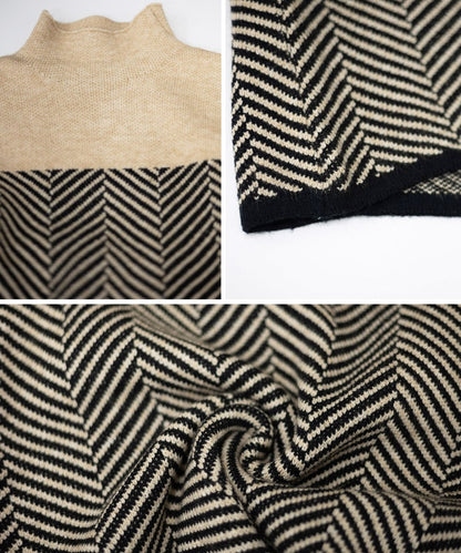 Luvik | Retro Värilohko Puolikaulusneule