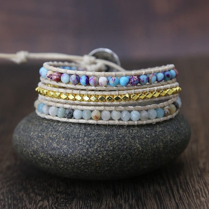Forførende Amarilis Jasper Wrap Armbånd for Essensiell Energi Luvikno