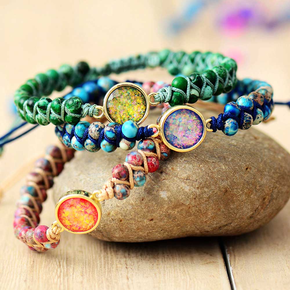 Gaia Earth Armbånd av Opal og Jasper - Unik og Elegant Luvikno