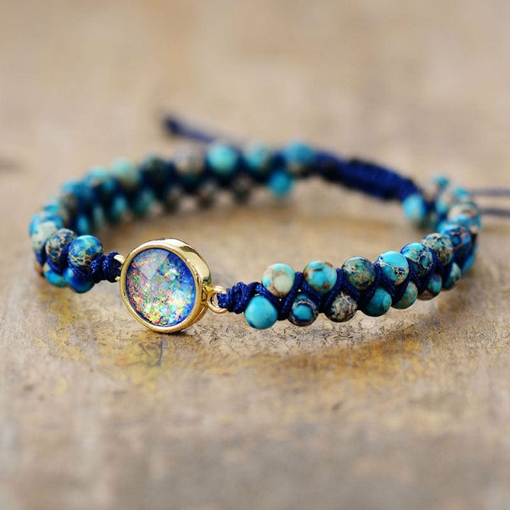 Osean-inspirert Opal & Jasper Armbånd - Thalassa Samling Luvikno