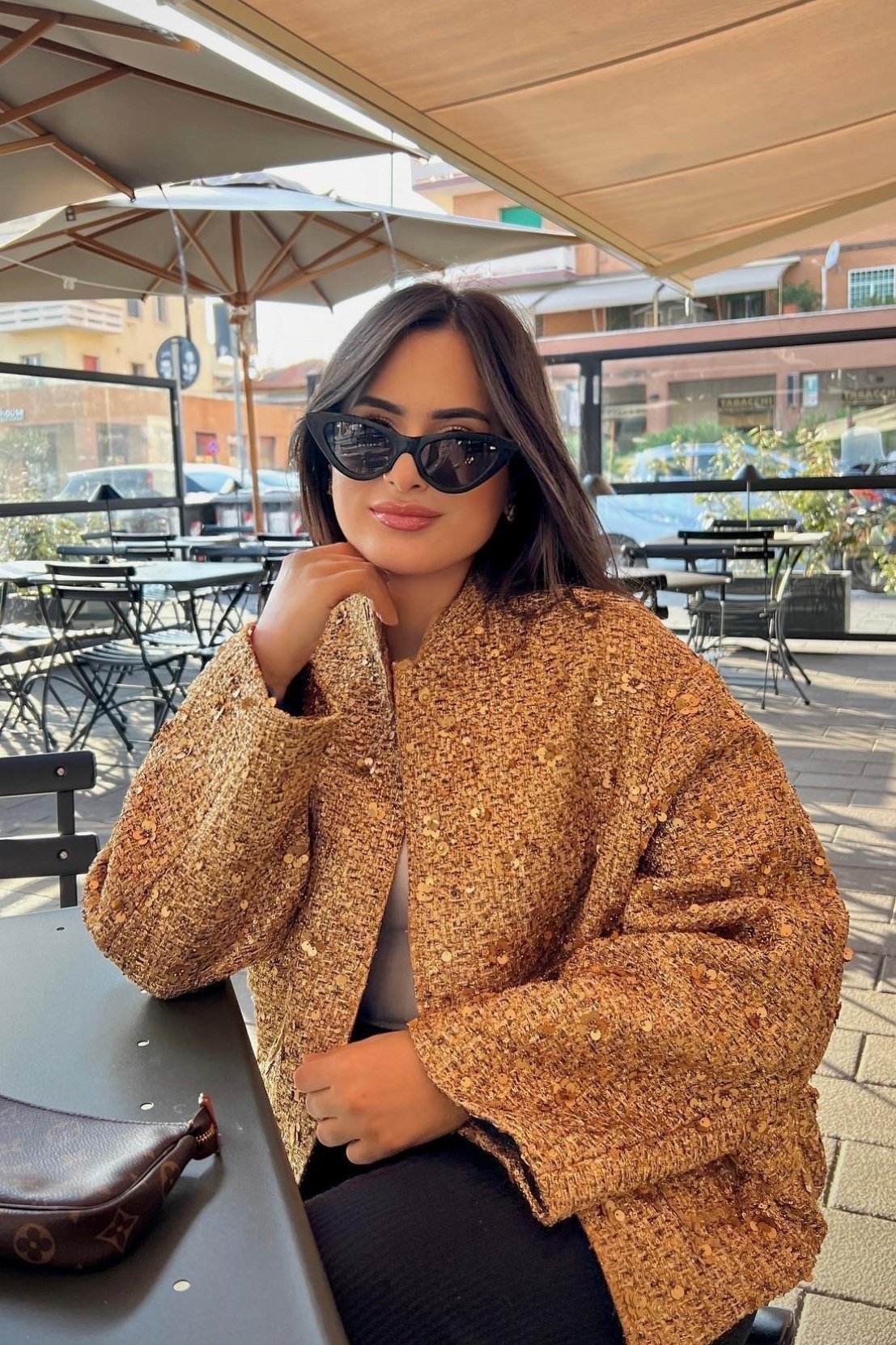 Luvik | Kaulukset Metalliset Pailleteilla Takki