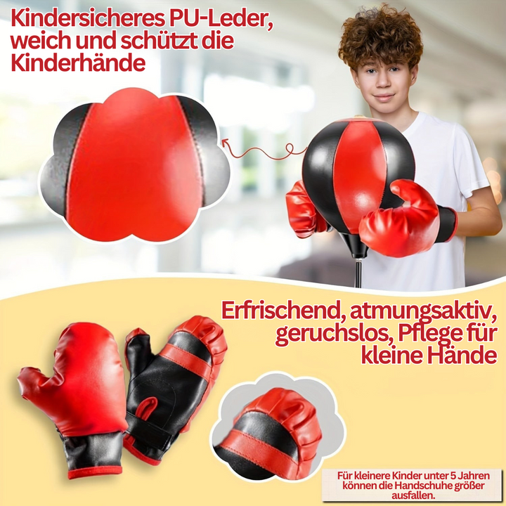 BoksFun JuniorSet – Justerbar boksepose med hansker for barn | Luvikno