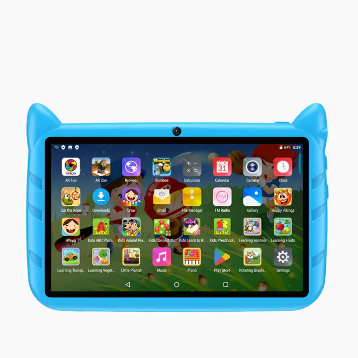 Luvikno | 7-tommers barnemaskin – Android 13, 5G WiFi, 4GB RAM, 64GB lagring – Barnevennlig læring & underholdningsenhet