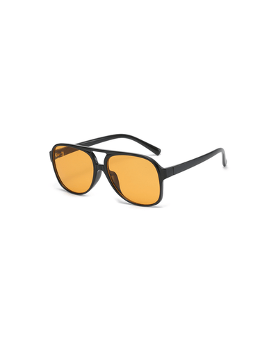 Oversized aviator solbriller med oransje linser og UV-beskyttelse | Luvikno
