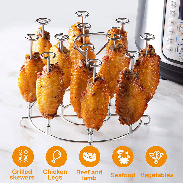 Kjøkken Air Fryer Rack Tilbehør BBQ Grill Brett Risting Holder Verktøy | Luvikno