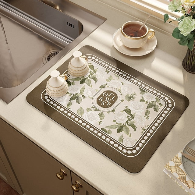 Kjøkkenavløpsmatte Absorberende Tørkematte Benkeplatemikser | Luvikno