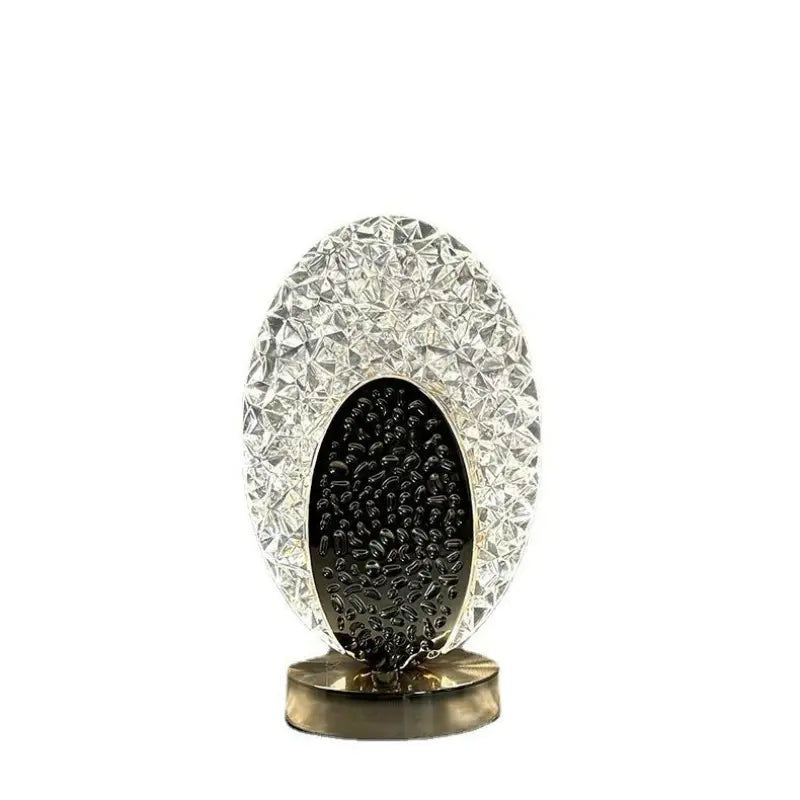 Luvikno | Plumalux Bordlampe Påfugl Design | Trådløs & USB-oppladbar | Dimmbar LED-lys | 22×13.5 cm | ABS-hus