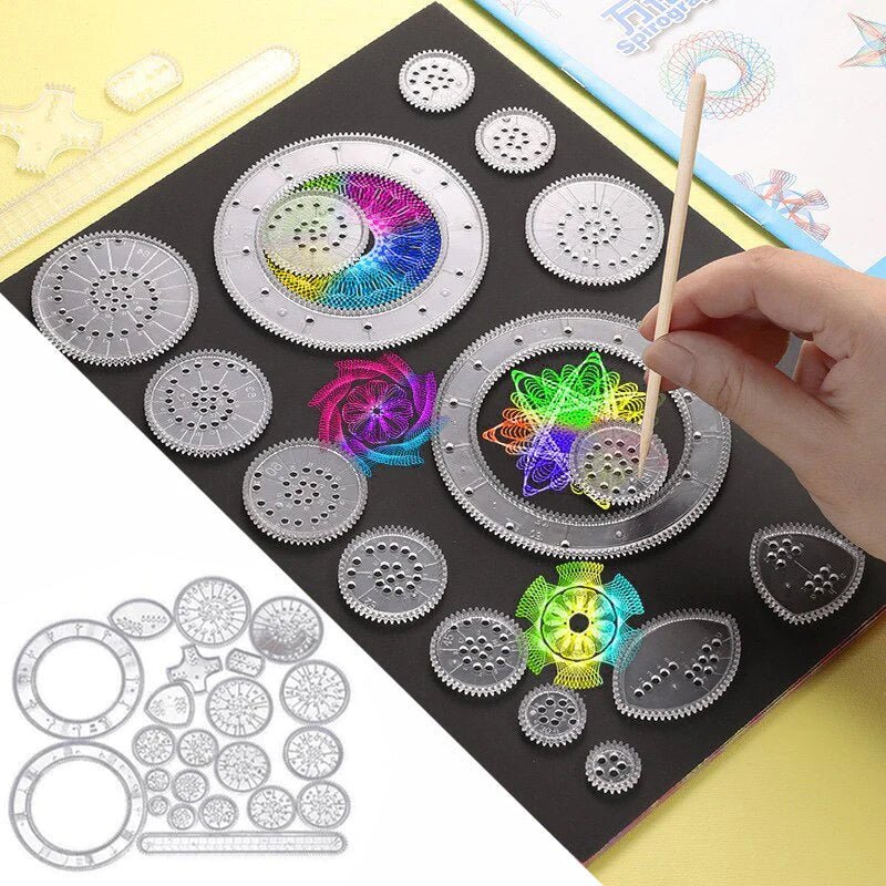 Luvikno | Spirograph Tegnesett - Kunstnerisk Presisjon - Blændende Kreasjoner !