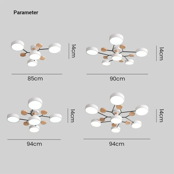 Taklampe Modern LED Flush Mount Chandelier Luvikno