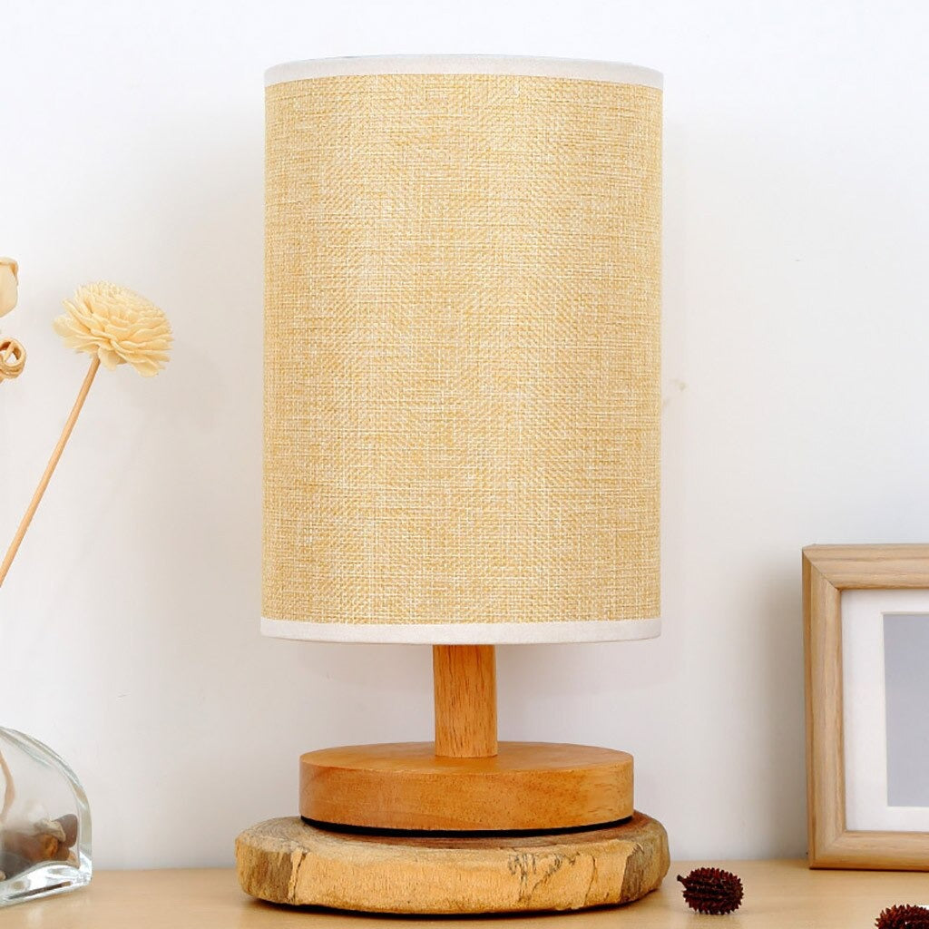 Skandinavisk Tre Nattbordlampe med Berøringskontroll Design | Luvikno