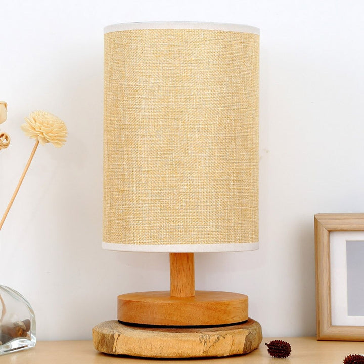 Skandinavisk Tre Nattbordlampe med Berøringskontroll Design | Luvikno