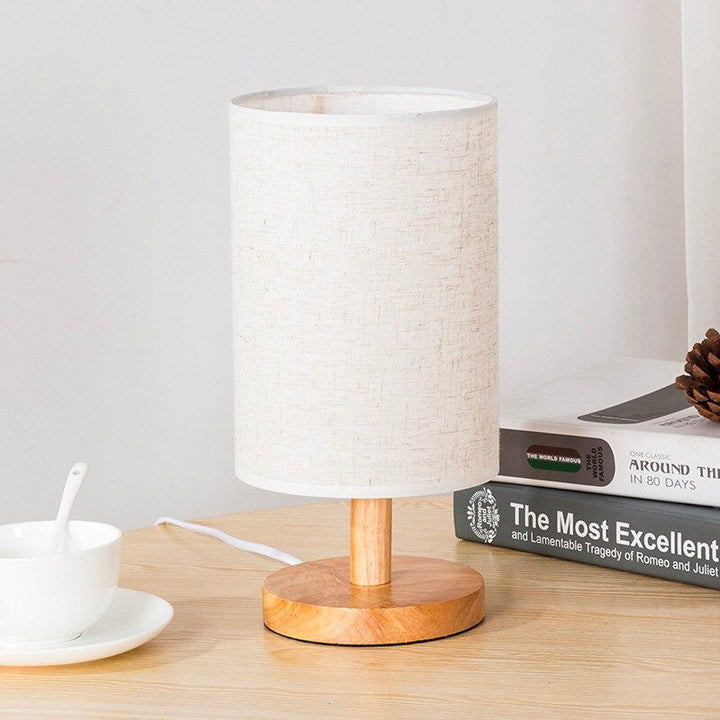 Skandinavisk Tre Nattbordlampe med Berøringskontroll Design | Luvikno