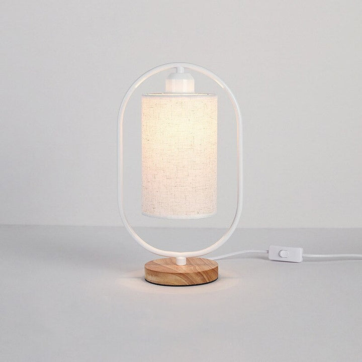 Industriell stil trebordlampe med metalldetalj | Luvikno